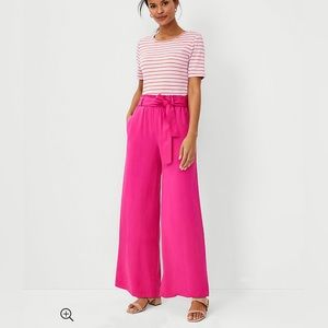 Ann Taylor Tie Waist wide pant